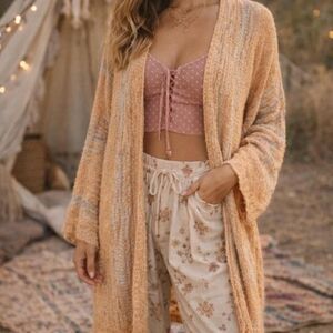 Easel Warm Tan Women's Cardigan